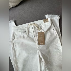 Madewell 10” High Rise Skinny White Jeans (NWT)